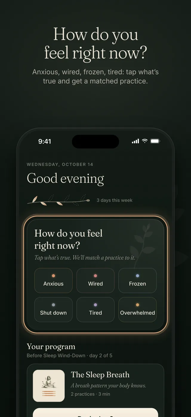 Screenshot from the Nervine App Store listing